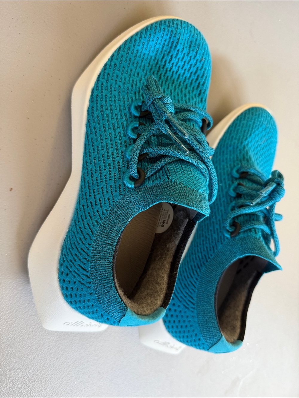 allbirds Women’s Tree Dasher 2 Teal Knit Women's Slip-On Sneakers w/ White Sole